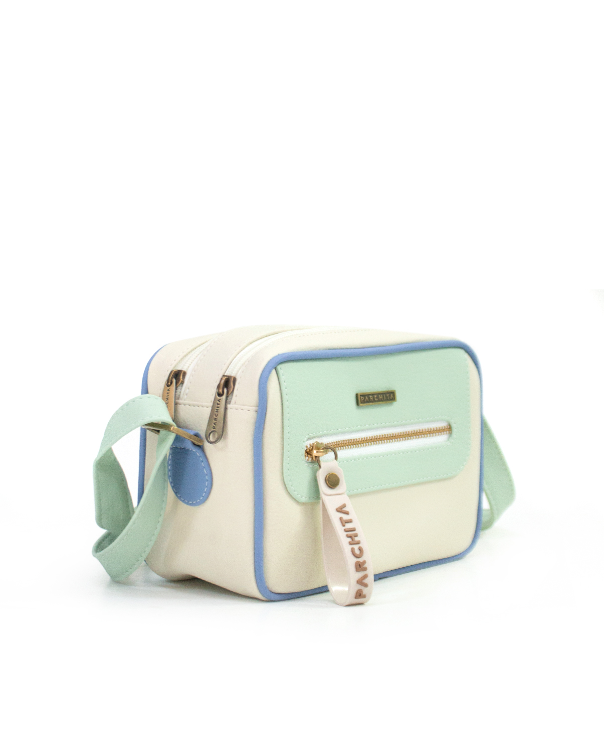 1 Crossbody bag Shitake Beige + Green Mint Parchita Matisse Canada